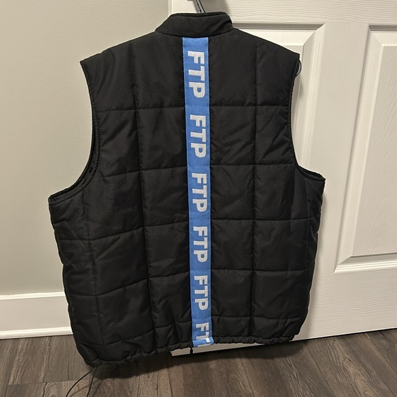 FTP Woven Tape Vest - Black with Blue FTP stripe on the back. Size Large - Picture 2 of 5
